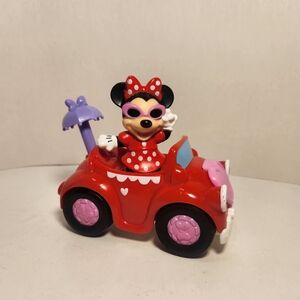 Fisher Price Little People Disney Minnie Mouse Swirling Umbrella Car Toy